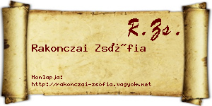 Rakonczai Zsófia névjegykártya