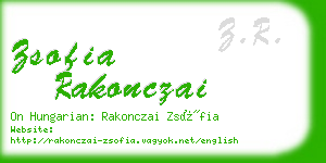 zsofia rakonczai business card